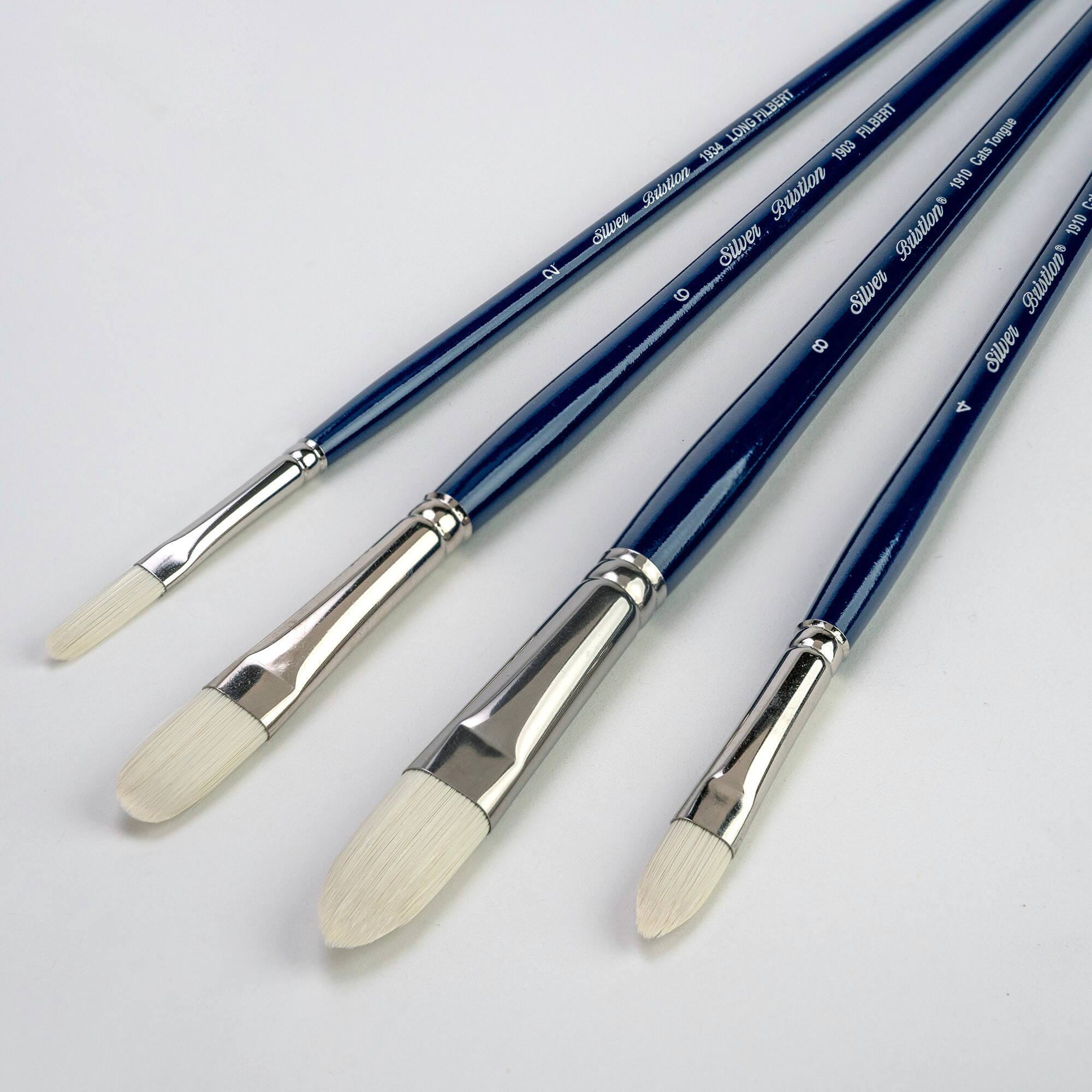Silver Brush Limited Bristlon Cats Tongue Variety Brushes, Set of 4